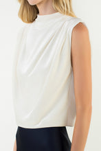 Load image into Gallery viewer, Sleeveless Velvet Drape Neck Top
