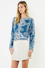 Load image into Gallery viewer, Long Sleeve Paisley Print Knit Cardigan
