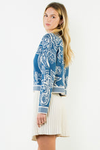 Load image into Gallery viewer, Long Sleeve Paisley Print Knit Cardigan
