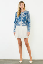 Load image into Gallery viewer, Long Sleeve Paisley Print Knit Cardigan
