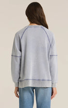 Load image into Gallery viewer, Easy V Knit Denim Washed Indigo Sweatshirt
