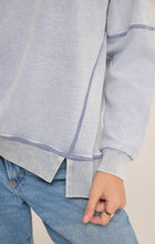 Load image into Gallery viewer, Easy V Knit Denim Washed Indigo Sweatshirt
