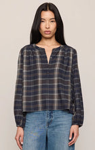 Load image into Gallery viewer, Autumn Plaid Henley Long Sleeve Top
