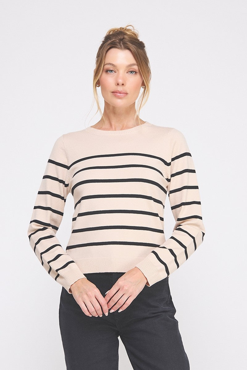 Fine Gauge Striped Sweater