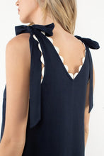 Load image into Gallery viewer, Tie Strap Scallop Trim Dress
