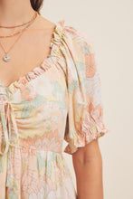 Load image into Gallery viewer, Canary Floral Ruched Mini Dress
