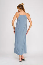 Load image into Gallery viewer, Lotus Blue Pin Stripe Maxi Dress
