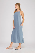 Load image into Gallery viewer, Lotus Blue Pin Stripe Maxi Dress
