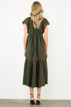 Load image into Gallery viewer, Flutter Sleeve Button Up Maxi Dress

