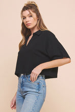 Load image into Gallery viewer, Soft Linen Cropped V Neck Top
