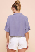 Load image into Gallery viewer, Soft Linen Cropped V Neck Top
