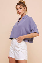 Load image into Gallery viewer, Soft Linen Cropped V Neck Top
