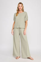 Load image into Gallery viewer, Textured Knit Top &amp; Wide Leg Pants
