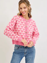 Load image into Gallery viewer, Sweet Heart Button Cardigan
