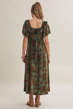 Load image into Gallery viewer, Autumn Rose Velvet Burnout Midi Dress

