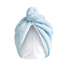 Load image into Gallery viewer, Blue Towel Hair Wrap
