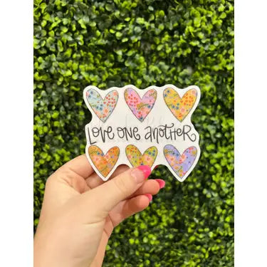 Love One Another Heart Sticker