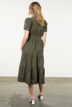 Load image into Gallery viewer, Olive Smocked Waist Tiered Dress
