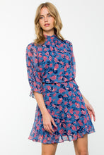 Load image into Gallery viewer, Maria Blue Floral Print Dress
