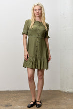 Load image into Gallery viewer, Woven Pinstripe Button Up Dress
