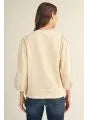 Load image into Gallery viewer, 3/4 Puff Sleeve Crochet Lace Trim Top
