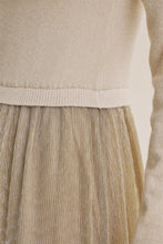 Load image into Gallery viewer, Winter Gala Mixed Media Shimmer Twofer Sweater Maxi Dress

