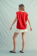 Load image into Gallery viewer, Red French Terry Knit Vest
