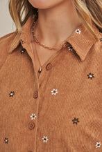 Load image into Gallery viewer, Meadow Market Daisy Embroidered Corduroy Mini Dress
