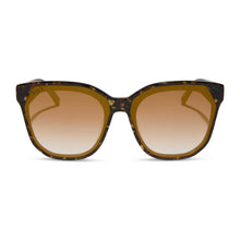 Load image into Gallery viewer, DIFF - Gia Glitter Tortoise Brown Gradient Gold Flash Sunglasses
