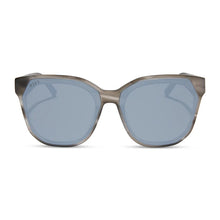 Load image into Gallery viewer, DIFF - Gia Smoke Marble Grey Silver Flash Sunglasses
