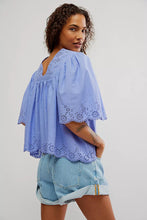 Load image into Gallery viewer, FP Costa Eyelet Periwinkle Top
