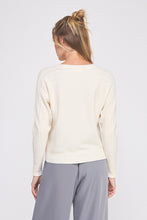 Load image into Gallery viewer, Fine Gauge Braided Pointelle Sweater
