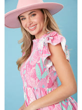 Load image into Gallery viewer, Floral Poplin Smocked Top
