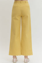 Load image into Gallery viewer, Yellow Scallop Trim Pants
