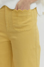 Load image into Gallery viewer, Yellow Scallop Trim Pants
