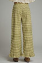 Load image into Gallery viewer, Gingham Pants with Ruffle Hem
