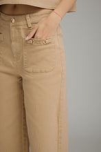 Load image into Gallery viewer, Solid Wide Leg Front Patch Pocket Pants

