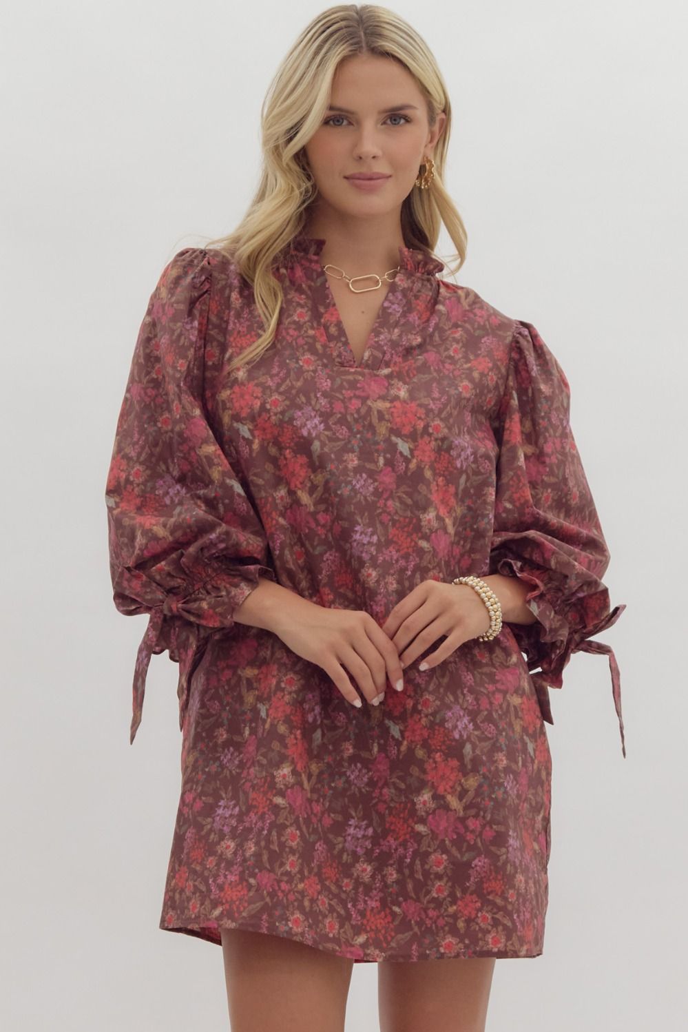 Floral Poplin Dress