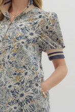 Load image into Gallery viewer, Slate Floral Print Puff Sleeve Mini Dress

