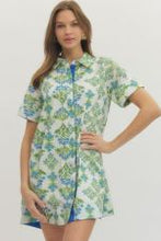 Load image into Gallery viewer, Floral Print Short Sleeve Mini Dress
