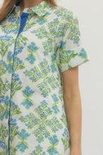 Load image into Gallery viewer, Floral Print Short Sleeve Mini Dress
