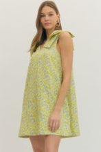 Load image into Gallery viewer, Lemon Floral Sleeveless Mini Dress
