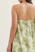 Load image into Gallery viewer, Olive Botanical Sleeveless Maxi Dress
