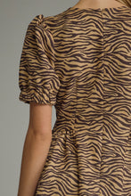 Load image into Gallery viewer, Animal Print Short Sleeve Mini Dress
