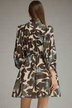 Load image into Gallery viewer, Printed 3/4 Balloon Sleeve Mini Dress
