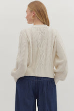 Load image into Gallery viewer, Cable Knit Long Sleeve Cardigan
