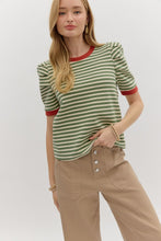 Load image into Gallery viewer, Stripe Short Sleeve Top
