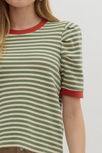 Load image into Gallery viewer, Stripe Short Sleeve Top

