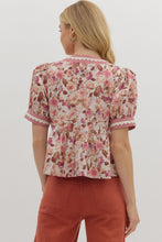 Load image into Gallery viewer, Ecru Scallop Trim V Neck Top
