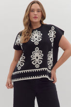 Load image into Gallery viewer, Damask Print Sweater Knit Muscle Tee
